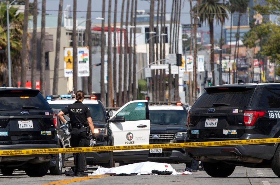 美国洛杉矶发生街头枪击案致一名华人司机身亡1
